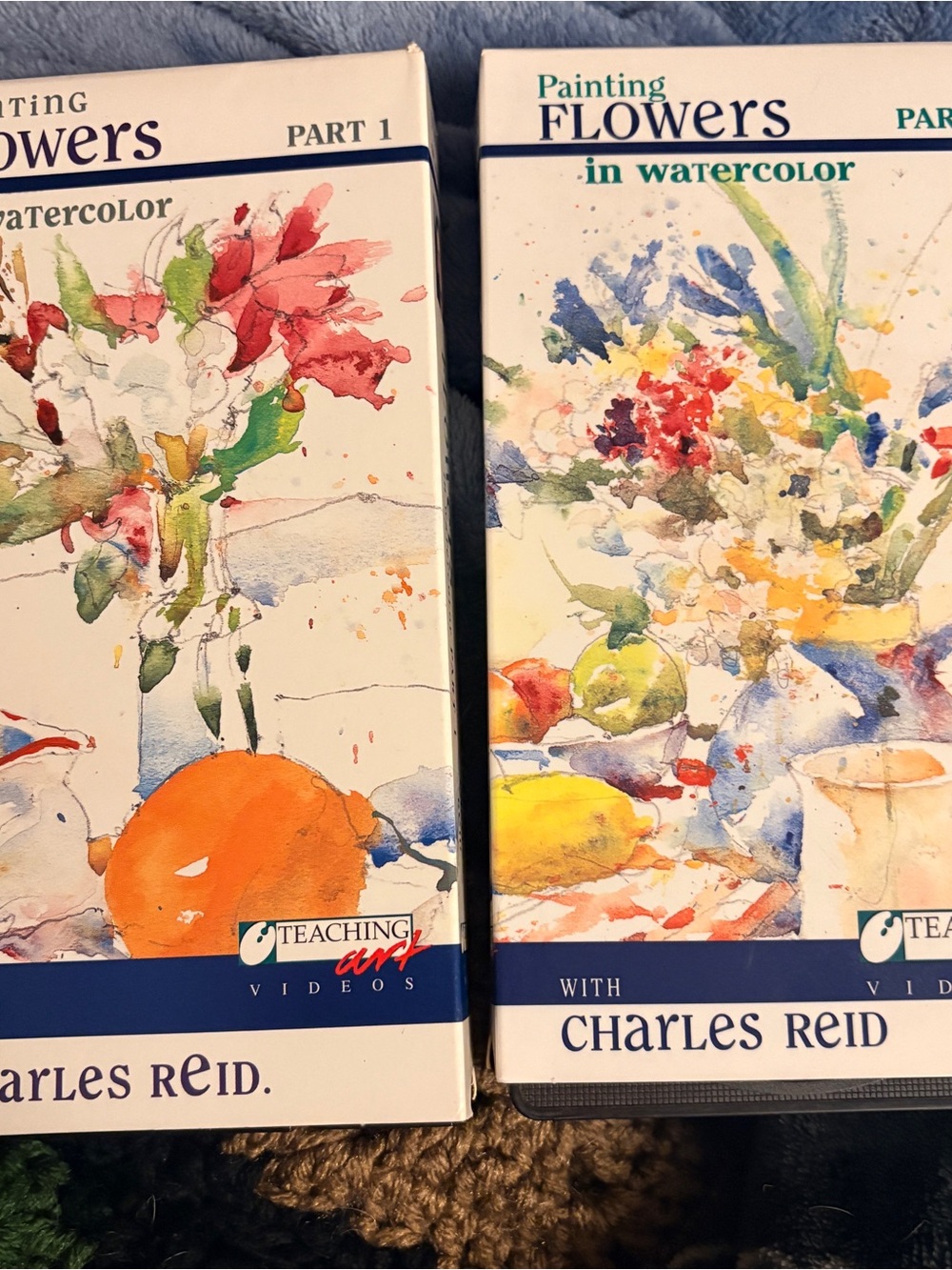 VHS Charles Reid Part 1&2 Painting flowers in Watercolor videos